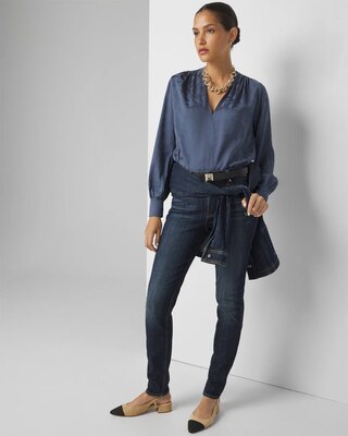 Pleated Shoulder Blouse click to view larger image.