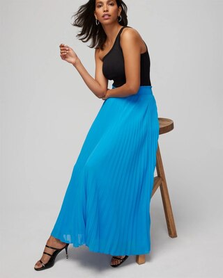 Pleated Maxi Skirt