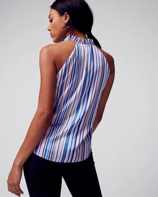 Ruffle Neck Halter Top