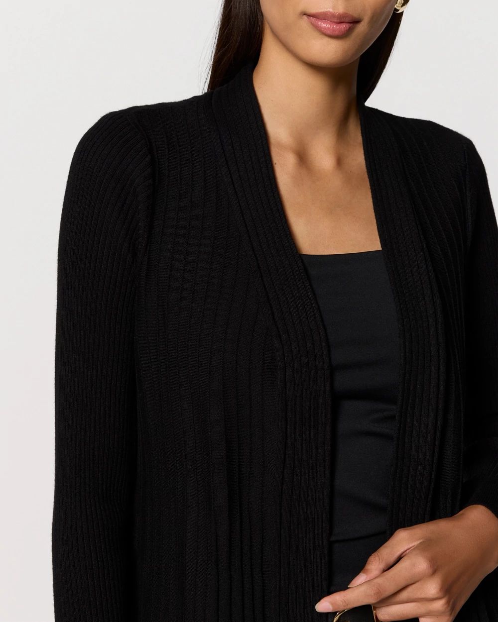 Ribbed Long Sleeve Coverup click to view larger image.