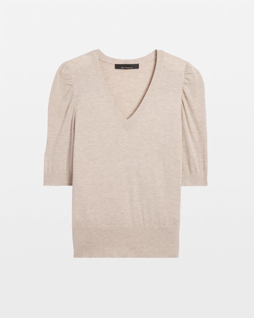 Cashmere Blend Puff Sleeve Sweater