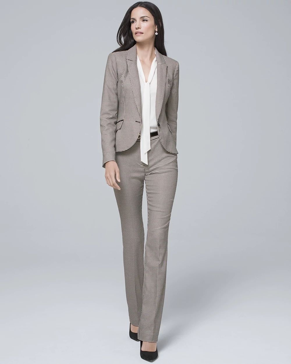 Houndstooth Suiting Slim Pants