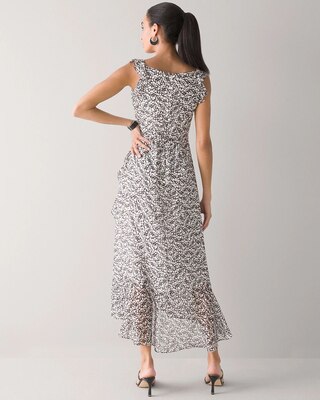 Faux Wrap Midi Dress