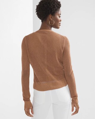 Shimmery Crochet Cardigan