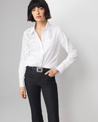 Embellished Poplin Shirt