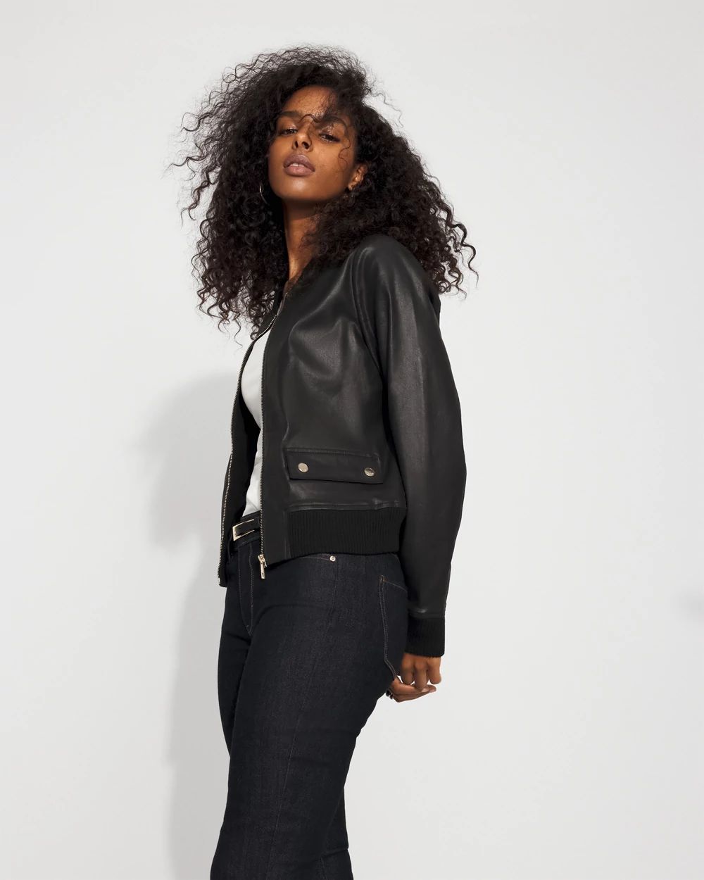 Coated Bomber Jacket