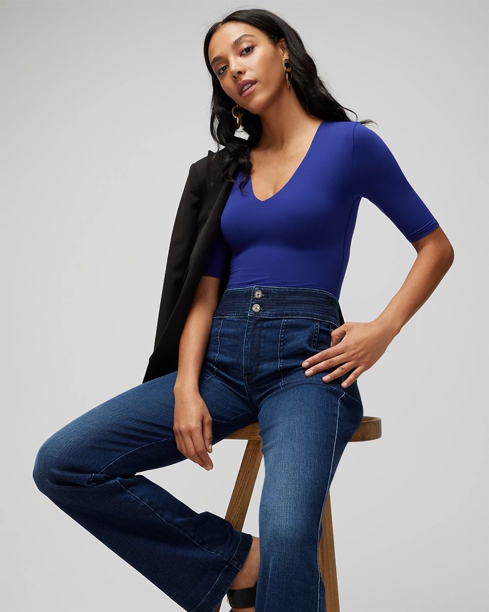 WHBM® FORME Elbow-Sleeve Top