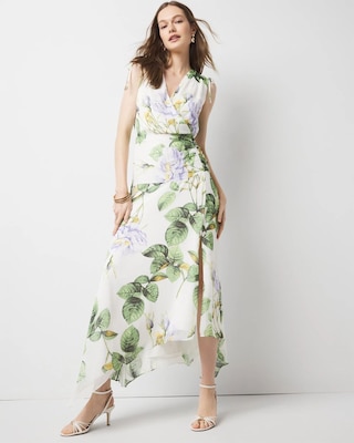 Petite Ruched Midi Dress click to view larger image.