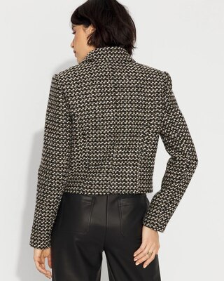Metallic Tweed Moto Jacket click to view larger image.