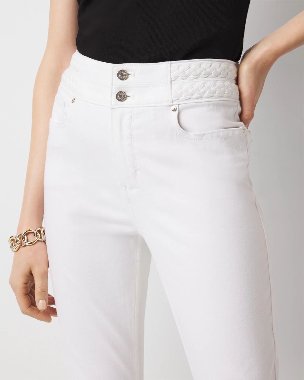 Petite Extra High-Rise Braided Waist Skinny Jean