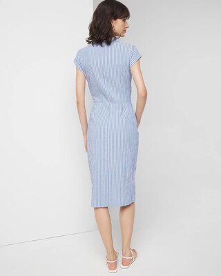 Short Sleeve Button Detail Dress click to view larger image.