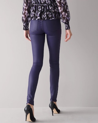 Curvy-Fit High Rise Coated Skinny Jeans