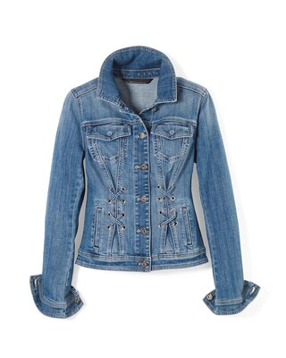 Grommet Trucker Denim Jacket