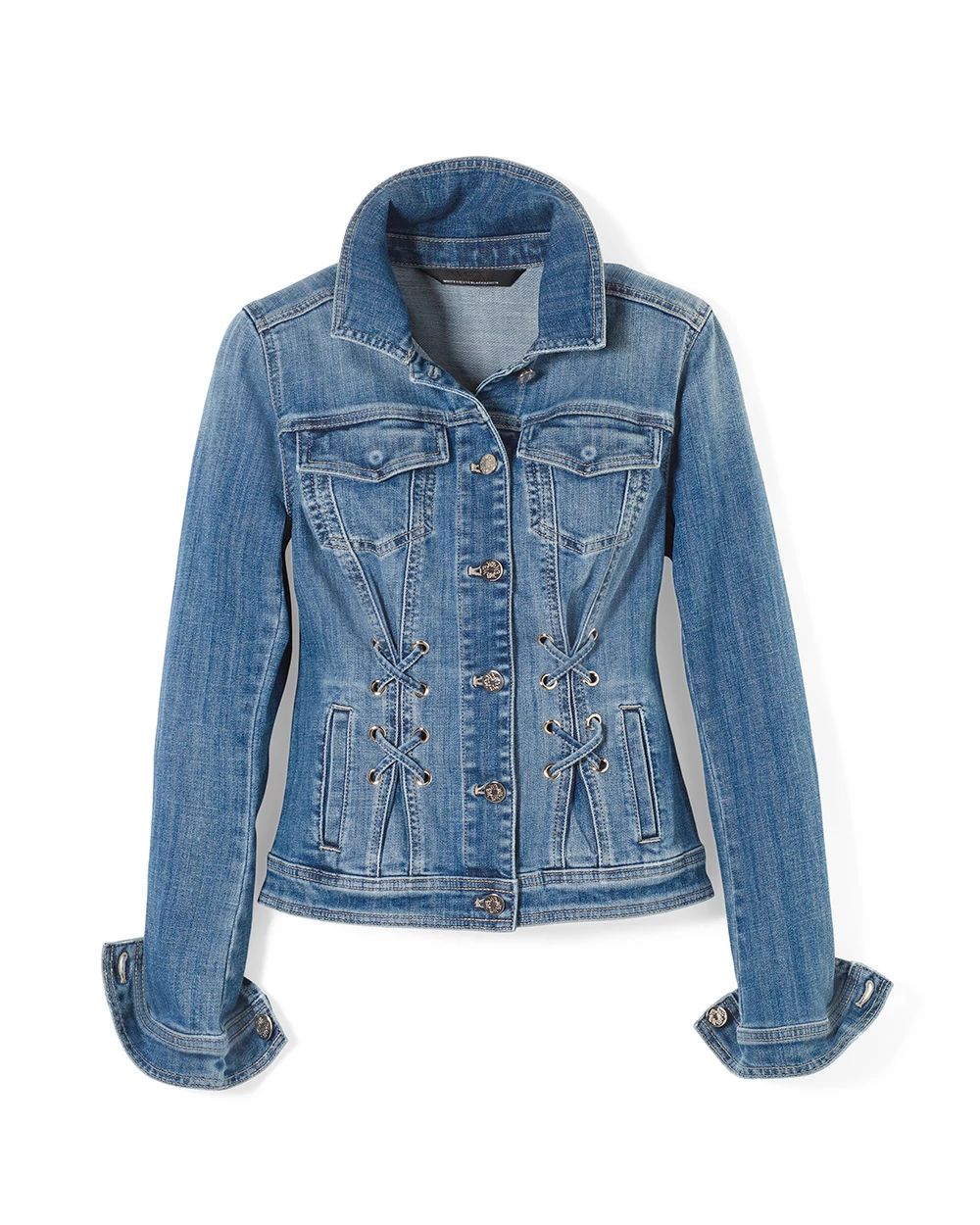 Grommet Trucker Denim Jacket
