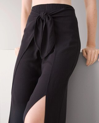 Tie-Front Wrap Beach/Swim Pants