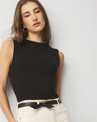 WHBM FORME™ All Ways Stretch High-Crewneck Tank Top