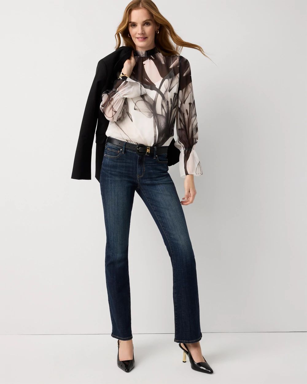 Petite Mid-Rise Bootcut Jeans