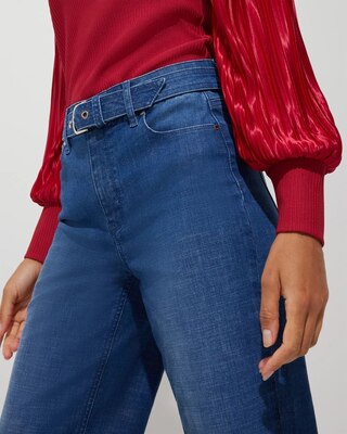 Outlet WHBM Belted High Rise Wide Leg Jeans