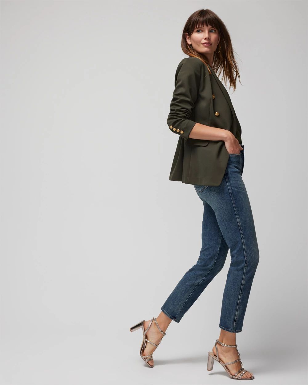 High-Rise Sculpt Straight Jeans