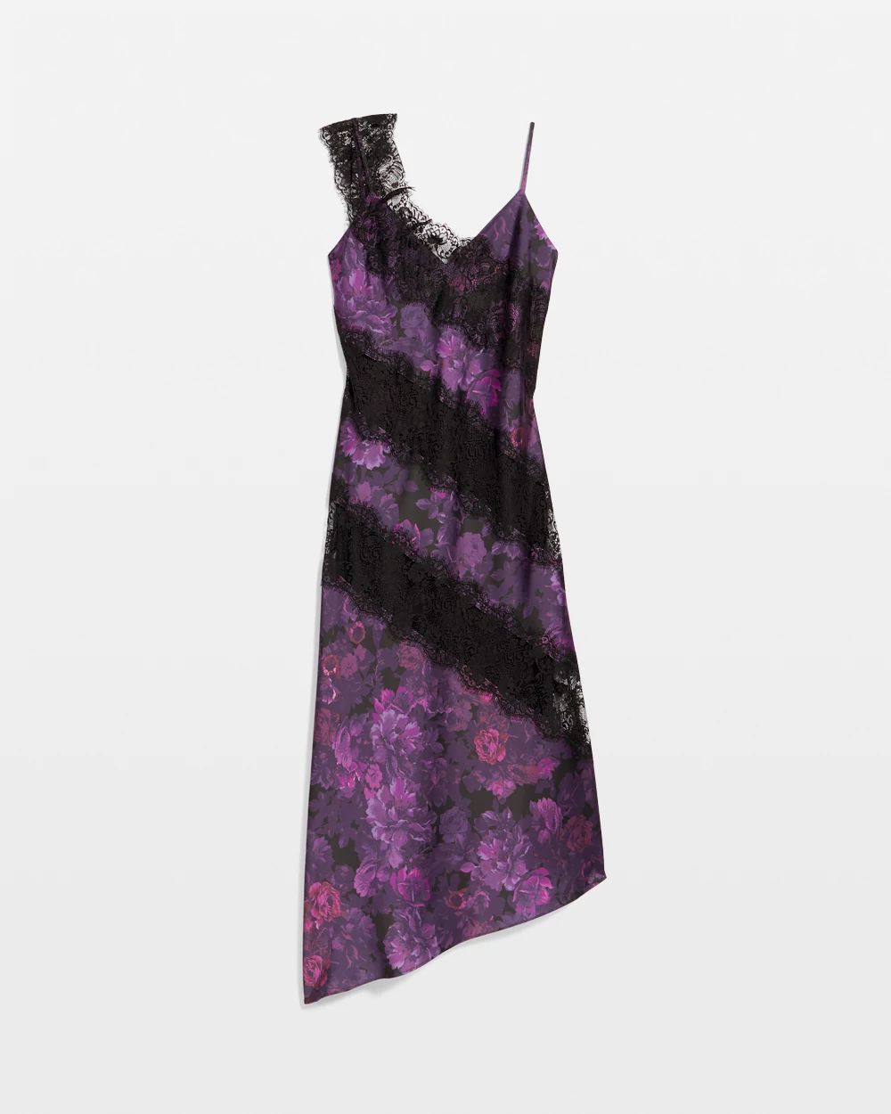 Lace + Satin Slip Dress click to view larger image.