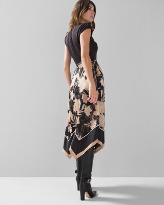 Handkerchief-Hem Midi Dress