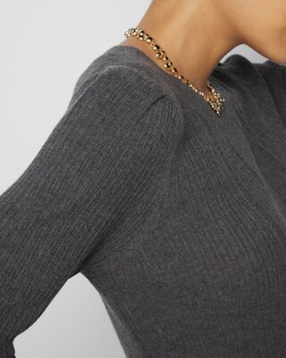 Cashmere Blend Crewneck Sweater click to view larger image.