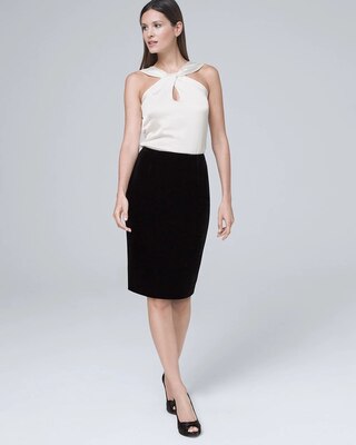Velvet Pencil Skirt