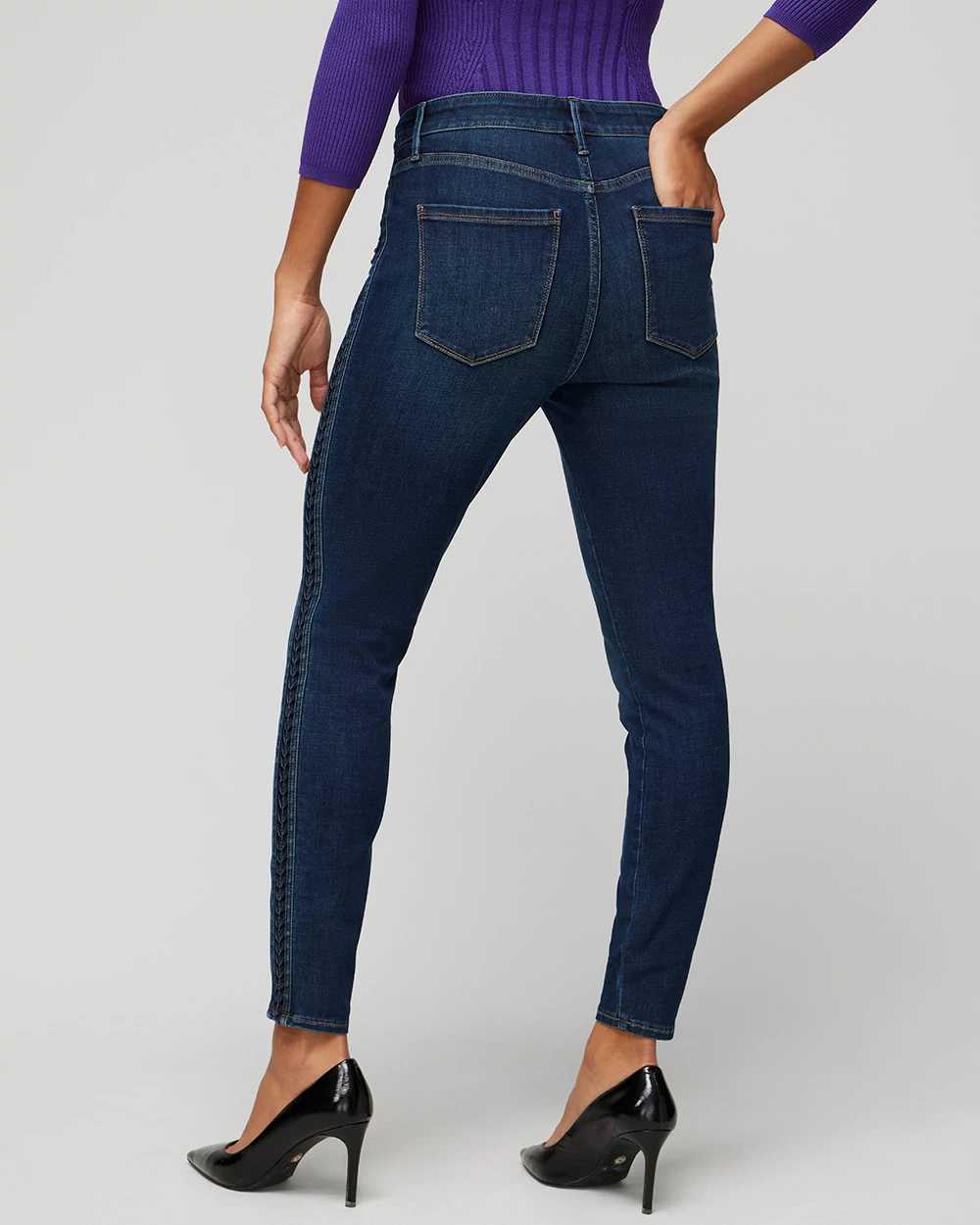Pleated skinny jeans online