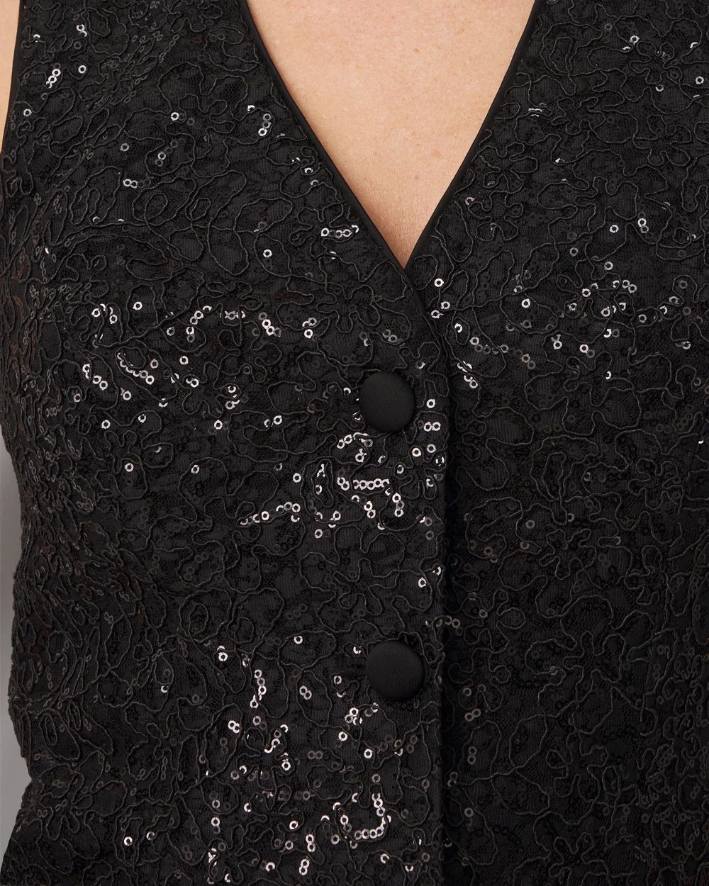 Sequin + Lace Vest click to view larger image.