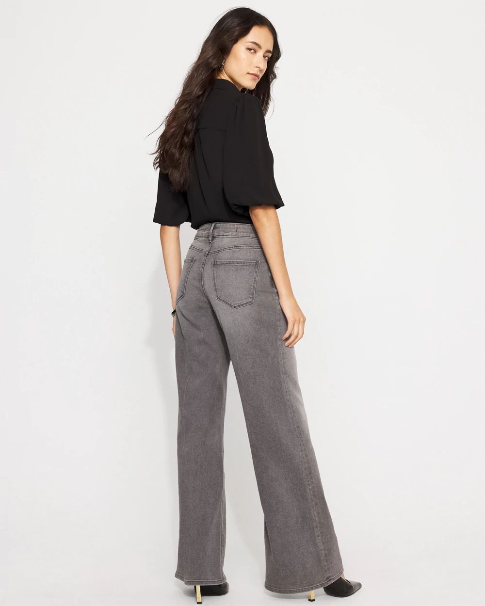 Mid Rise Wide-Leg Jean