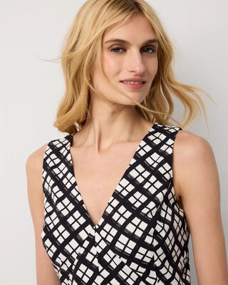 Petite Poplin V-neck Midi Dress click to view larger image.