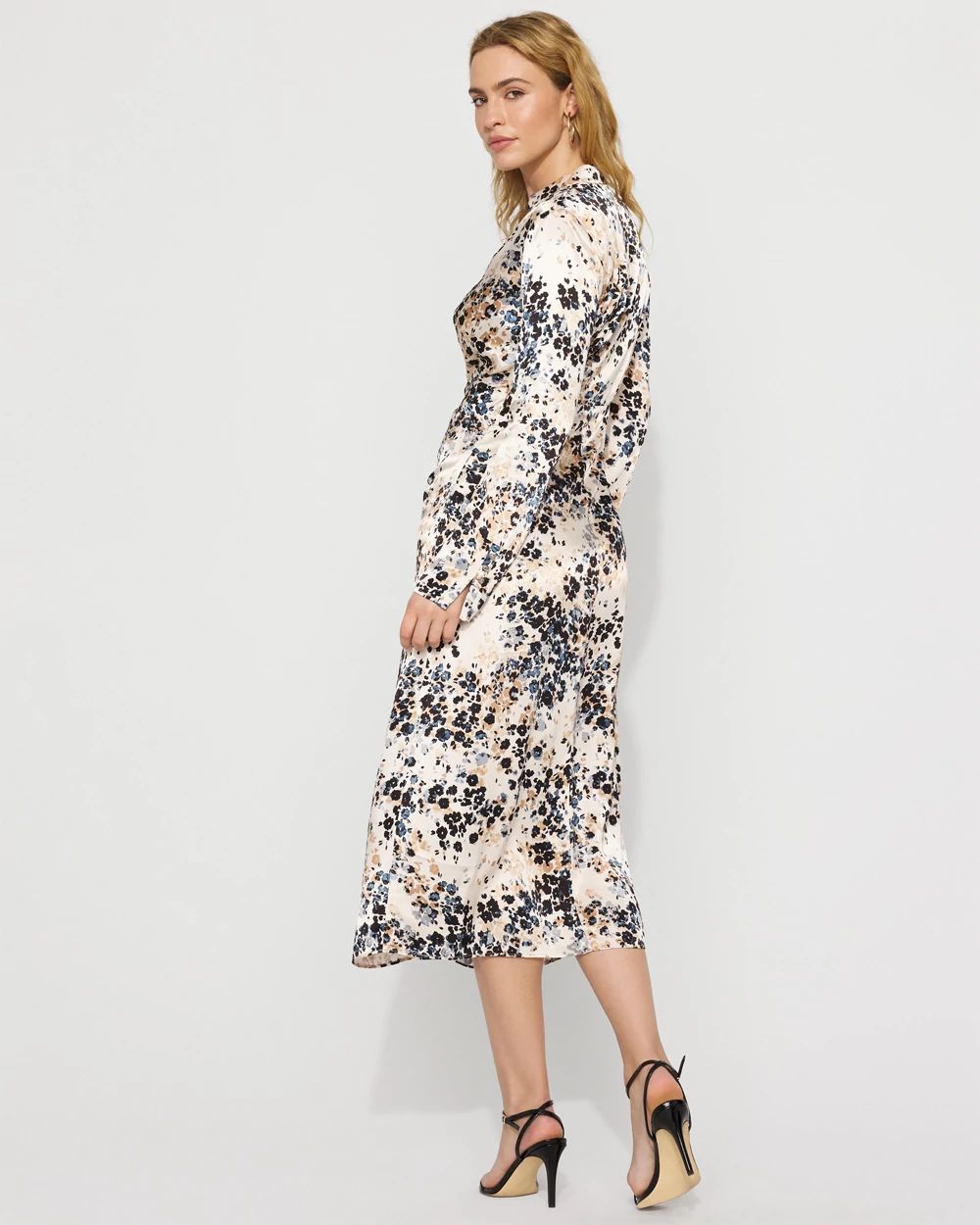 Floral Ruched Sheath Dress