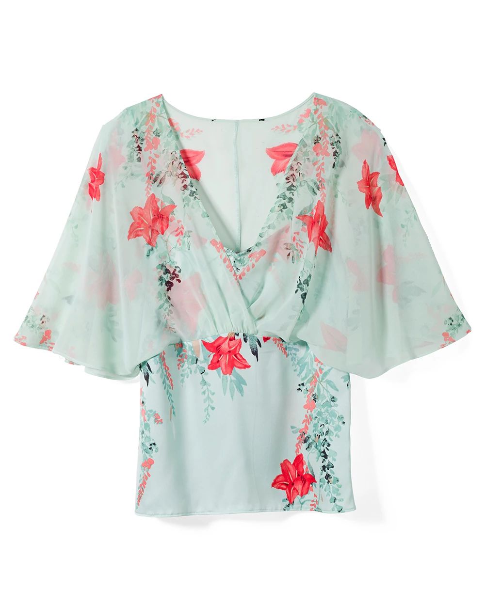 New red kimono sleeve blouse ...  M/L main image 0