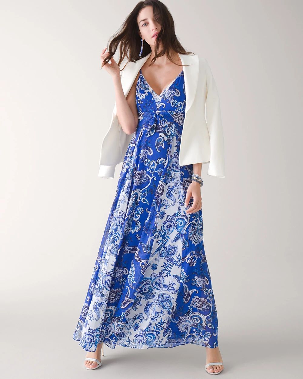 Mix Print Maxi Dress