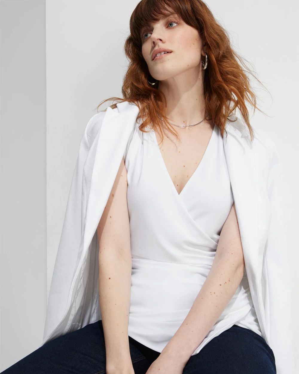 Outlet WHBM Sleeveless Wrap Top