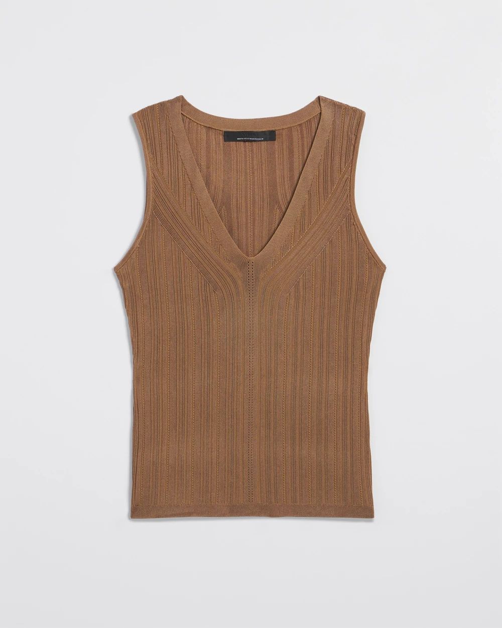 Rib Sculpted V-Neck Tank
