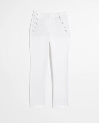 WHBM® Jolie Embroidered Button Straight Pant