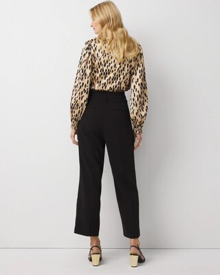 Petite Pleated Cropped Wide Leg Pant click to view larger image.