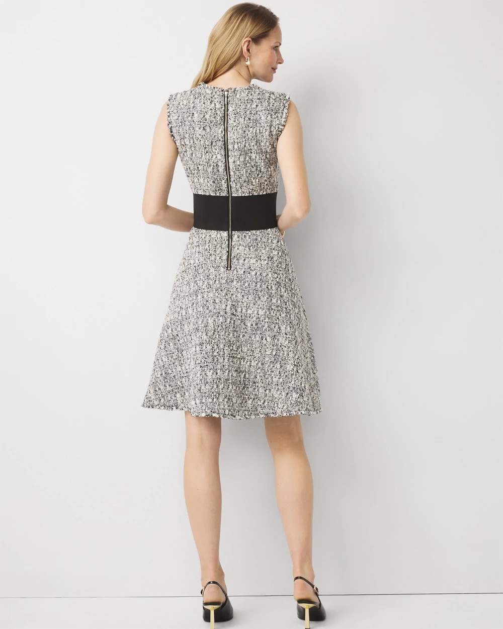 Belted Tweed Dress