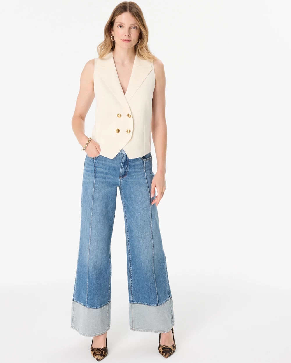 Doubled-Breasted Sweater Vest