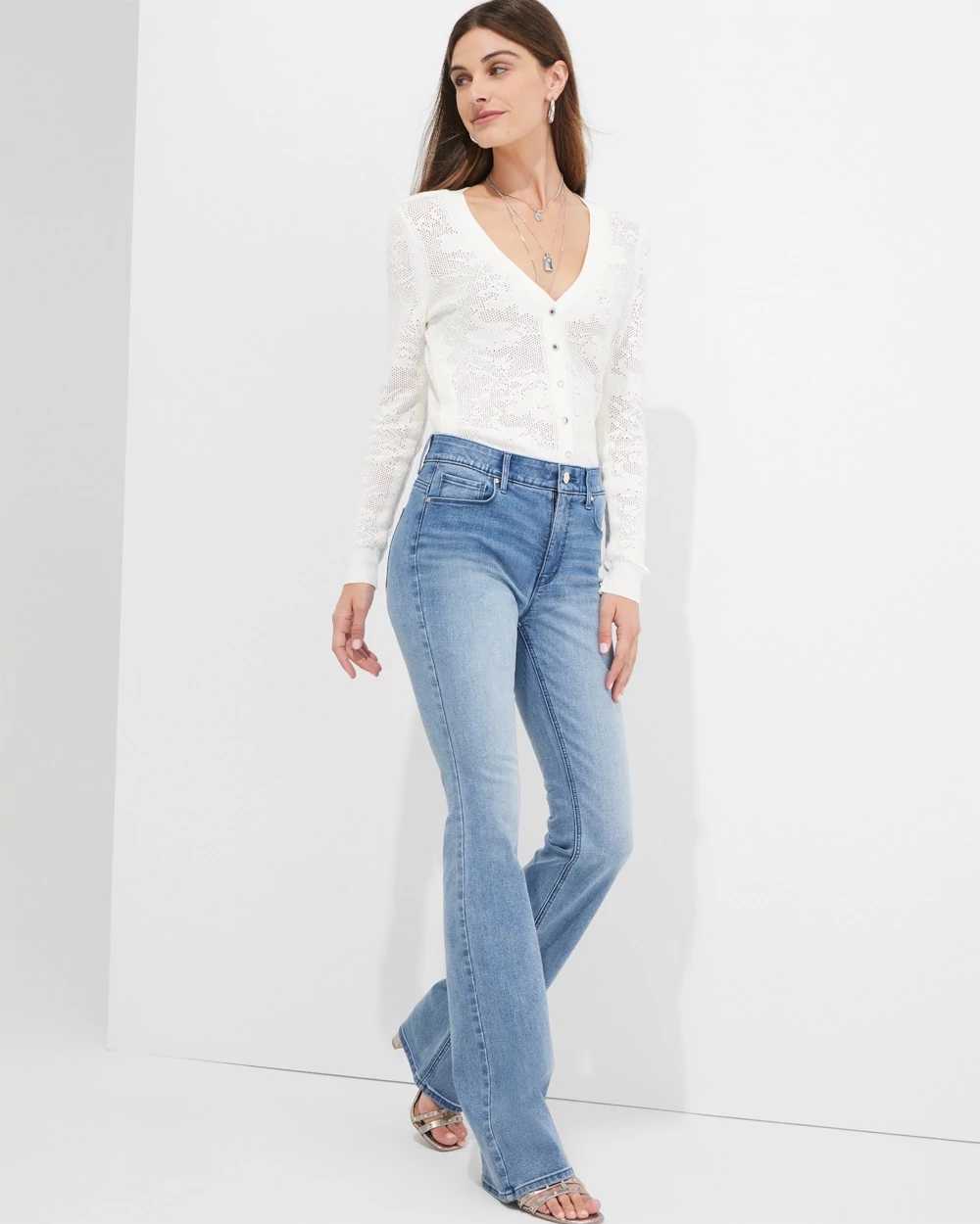 Outlet WHBM High-Rise Skinny Flare Jeans