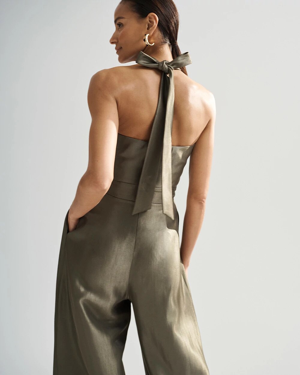 Belted Halter Jumpsuit