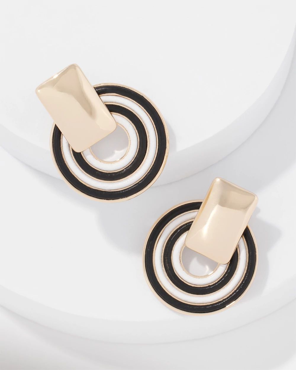 Corded Inlay Drop Earrings click to view larger image.