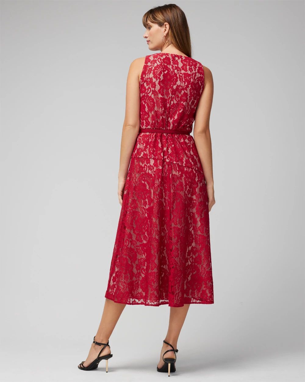 Sleeveless Lace Midi Dress