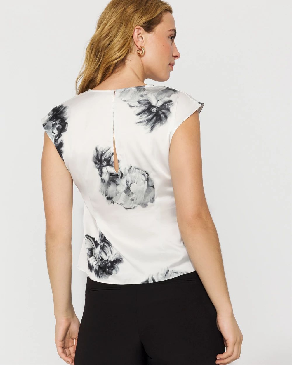 Satin V-Neck Shell