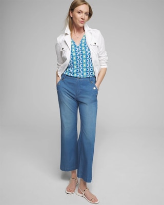 Outlet WHBM Mariner Wide Leg Crop click to view larger image.