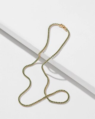 Green Tennis Necklace