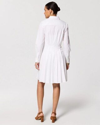 Pleated Poplin Shirt Dress click to view larger image.