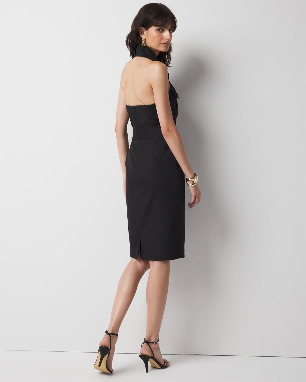 Petite Trench Wrap Mini Dress