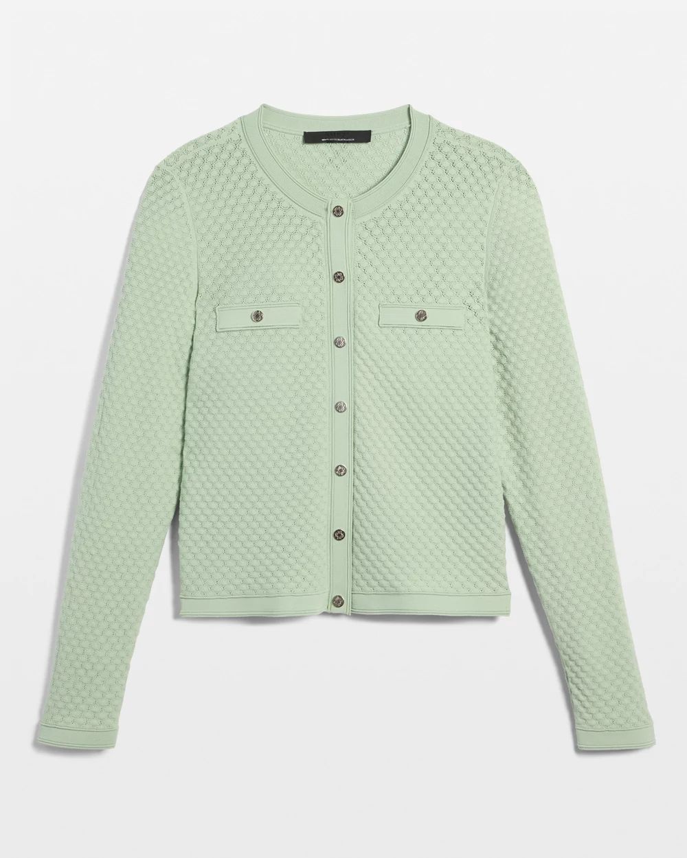 Novelty Stitch Crew Cardigan